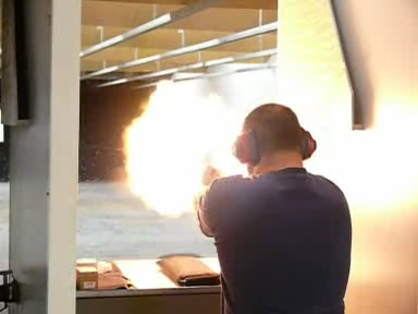 Here's my friend firing a .460 cartridge out of a .454 Casull revolver